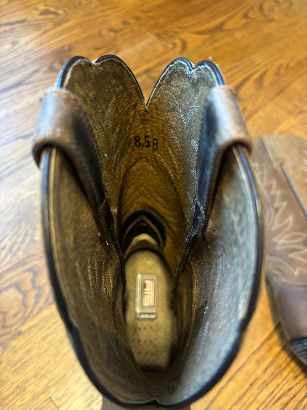Ariat Women’s Brown Leather Western Cowboy Boots Size 8.5B - Picture 3 of 5